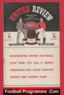 Manchester United v Arsenal 1949 - Man United 1940s - football programme