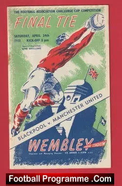 Manchester United v Blackpool 1948 – Genuine FA Cup Final PLUS