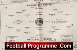 Manchester United v Charlton Athletic 1949 - Tommy Bogan First