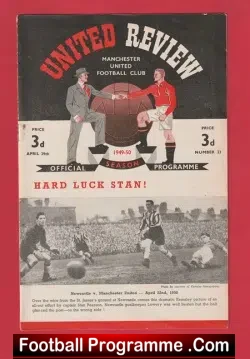 Manchester United v Fulham 1950 - Man Utd - football programme