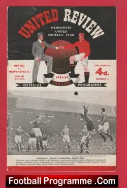 Manchester United v Newcastle United 1953 - Man United - football programme