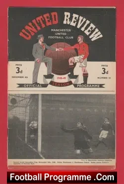 Manchester United v Newcastle United 1948 - Man Utd 1940's - football programme