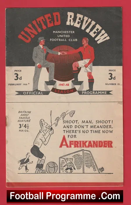 Manchester United v Preston 1948 – 1940’s Man Utd 14th Feb