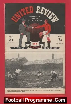 Manchester United v Preston 1948 - Man Utd 1940's FA Cup 28th Fe