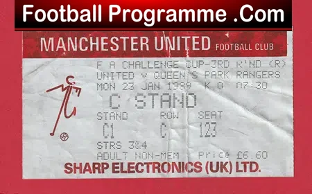 Manchester United v QPR 1989 – Football Ticket