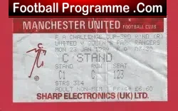 Manchester United v QPR 1989 – Football Ticket