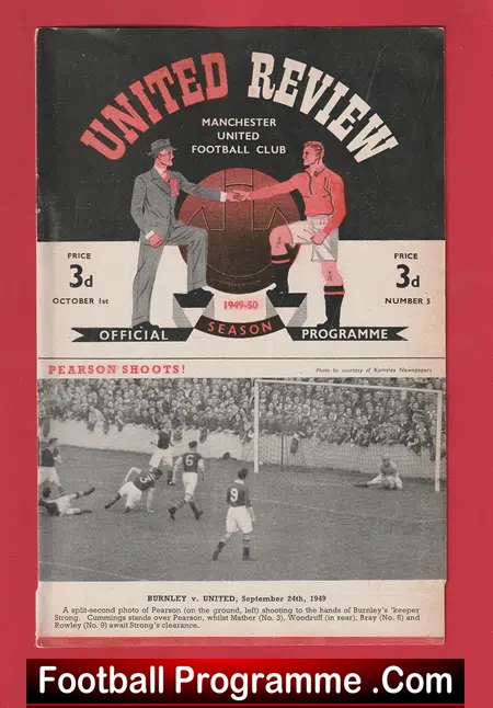 Manchester United v Sunderland 1949 – Man Utd Programme