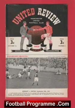 Manchester United v Sunderland 1949 – Man Utd Programme