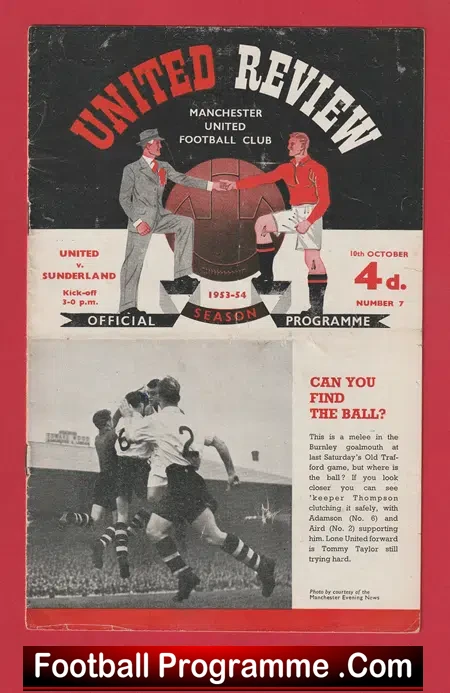 Manchester United v Sunderland 1953 - Man Utd 1950s