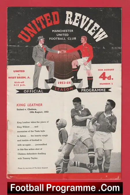 Manchester United v WBA 1953 - 1950's Man Utd Programme