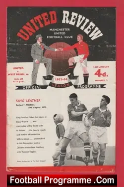 Manchester United v WBA 1953 - 1950's Man Utd Programme - football programme