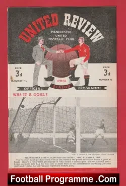 Manchester United v Weymouth 1950 - Man United 1950s - football programme