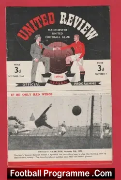 Manchester United v Wolves 1949 – 1940s Program