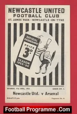 Newcastle United v Arsenal 1954