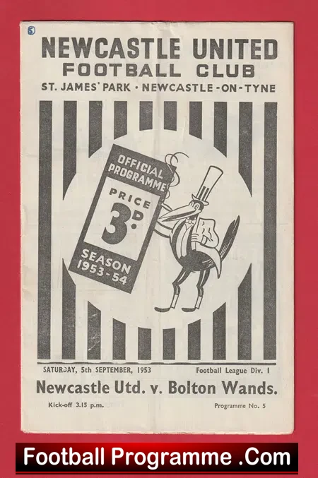 Newcastle United v Bolton Wanderers 1953