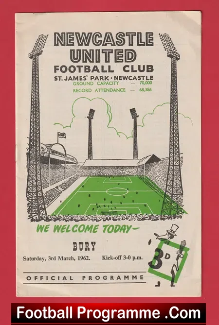 Newcastle United v Bury 1962