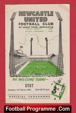 Newcastle United v Bury 1962