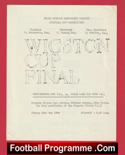 Newfoundpool v Friar Land Old Boys 1969 – Wigston Cup Final