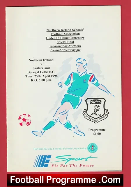 Northern Ireland v Switzerland 1993 – Schoolboys Donegal Celtic