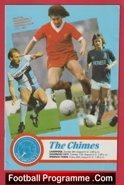 Portsmouth v Liverpool 1982 - Freindly Match - football programme