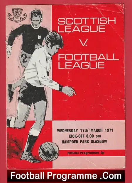 Scottish League v English League 1971 – Hampden Park Glasgow