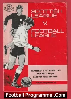 Scottish League v English League 1971 – Hampden Park Glasgow