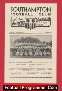 Southampton v Arsenal 1960 - Combination League - football programme
