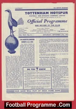 Tottenham Hotspur v Burnley 1952 – 1950’s
