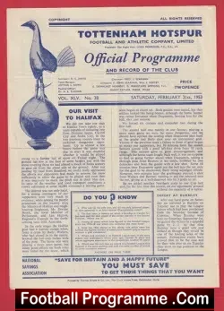 Tottenham Hotspur v Preston 1953 – 1950s