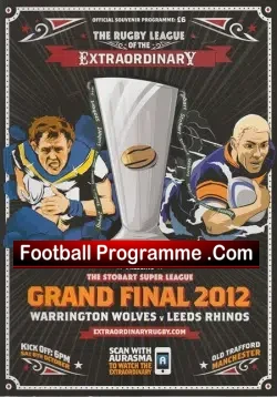 Warrington Rugby v Leeds 2012 - Championship Cup Final + Ticket - sports memorabilia