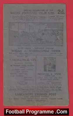 Wigan Rugby v Workington Town 1951 – 1950s Semi Final