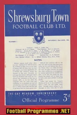 Shrewsbury Town v Watford 1953