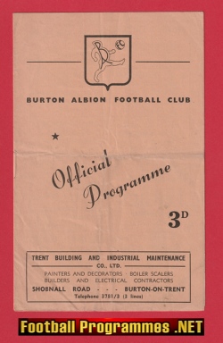 Burton Albion v Nuneaton Borough 1962