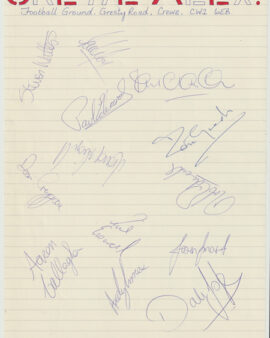 Crewe Alexandra Football Club 1989 1990 Multi Autographed SIGNED