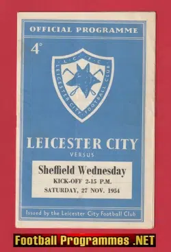 Leicester City v Sheffield Wednesday 1954