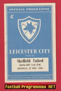 Leicester City v Sheffield United 1954