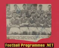 Wrexham Football Club Multi Autographed SIGNED 1950s