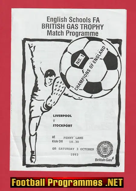 Liverpool Boys v Stockport Boys 1993 - School Boys at Penny Lane