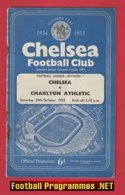 Chelsea v Charlton Athletic 1954 - Champions Season 54/55