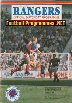 Glasgow Rangers v Heart Of Midlothian Hearts 1990 - Multi SIGNED