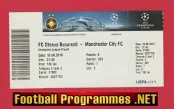 Steaua Bucharest v Manchester City 2016 - Football Ticket FCFB