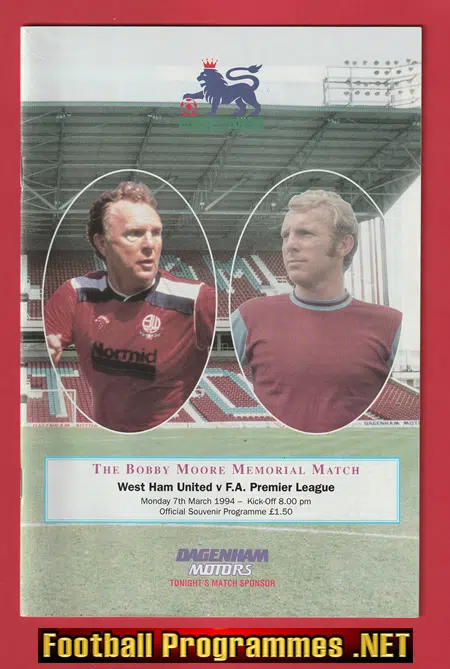 West Ham United v FA Premier League 1994 – Bobby Moore Memorial