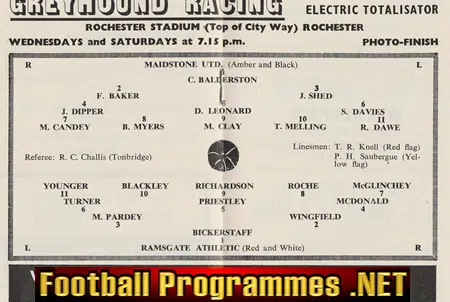 Maidstone United v Ramsgate Athletic 1964 Kent Senior Cup Final