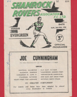 Shamrock Rovers v Evergreen 1956 – Irish – Ireland