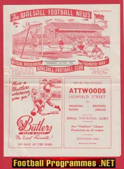 Walsall v Brentford 1956