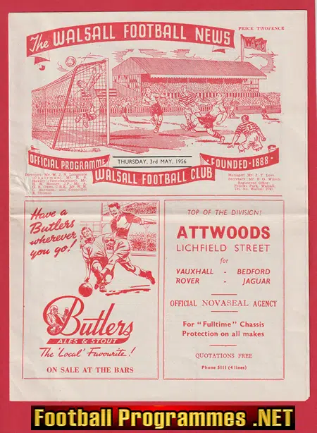 Walsall v Brentford 1956