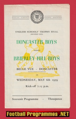 Doncaster Boys v Brierley Hill Boys 1959 – Schoolboys Cup Final