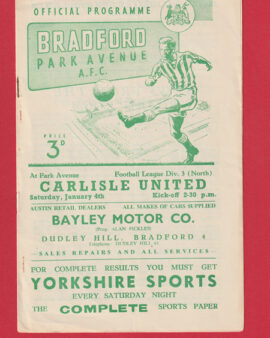 Bradford Park Avenue v Carlisle United 1958 – BPA