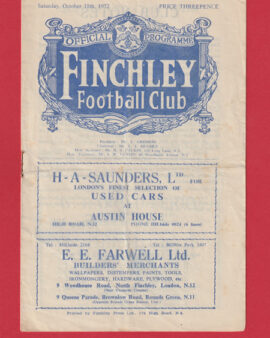Finchley v Rainham Town 1952 – Amateur Cup
