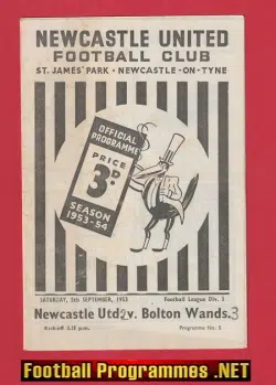 Newcastle United v Bolton Wanderers 1953